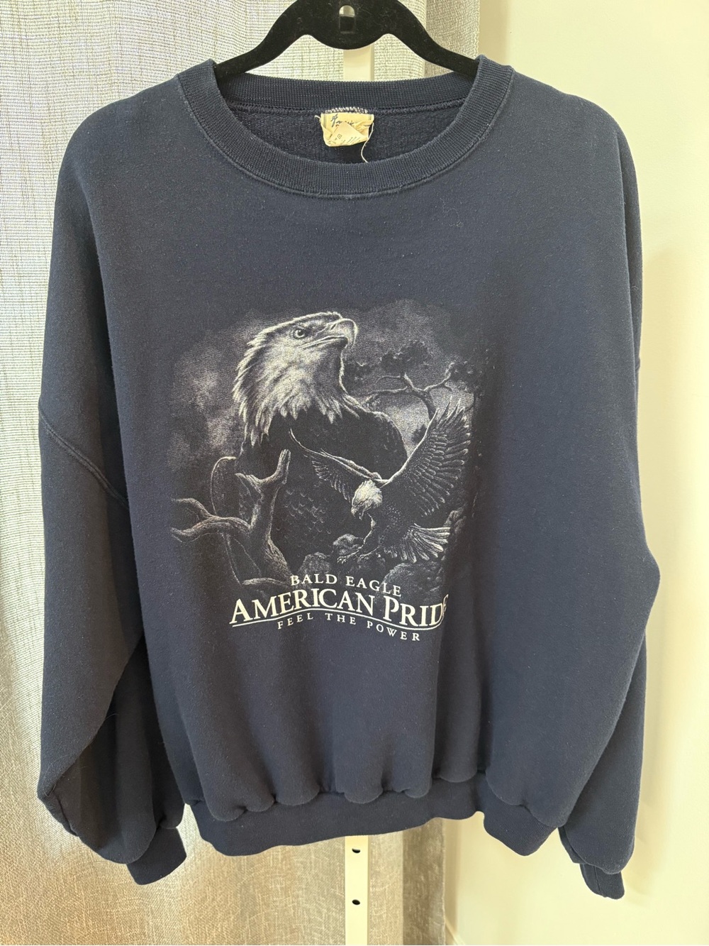 American Tradition Bald Eagle Graphic Crewneck Sweatshirt American Pride Y2K